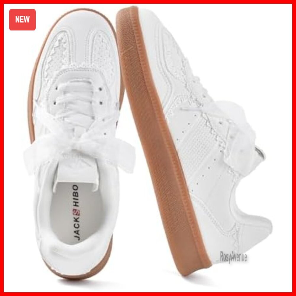 Women's Lace-Up Fashion Sneakers with Memory Foam Arch Support